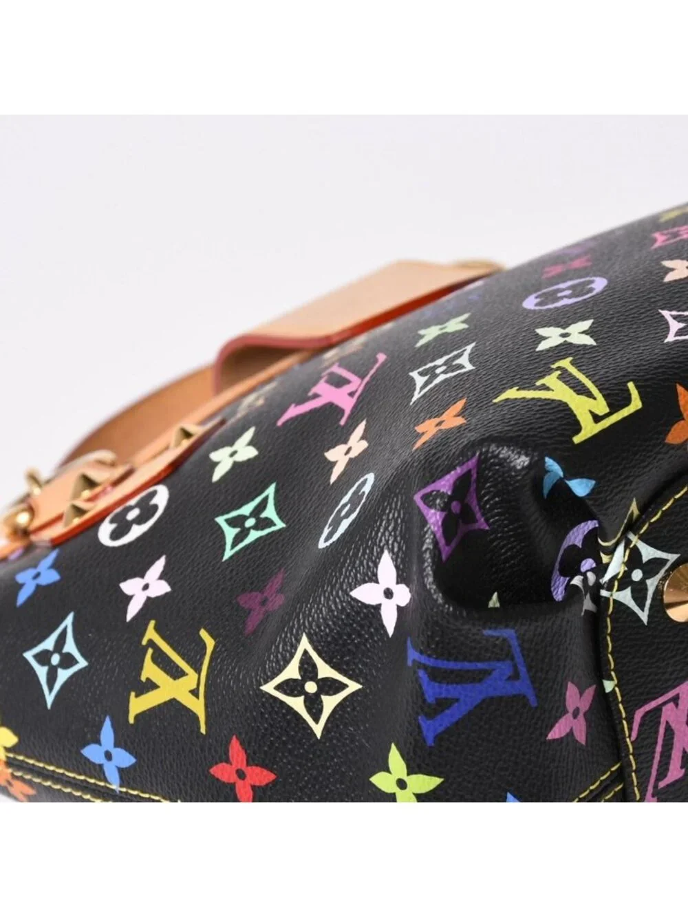 Louis Vuitton Takashi Murakami Monogram Multicolor Annie MM Shoulder Bag Noir